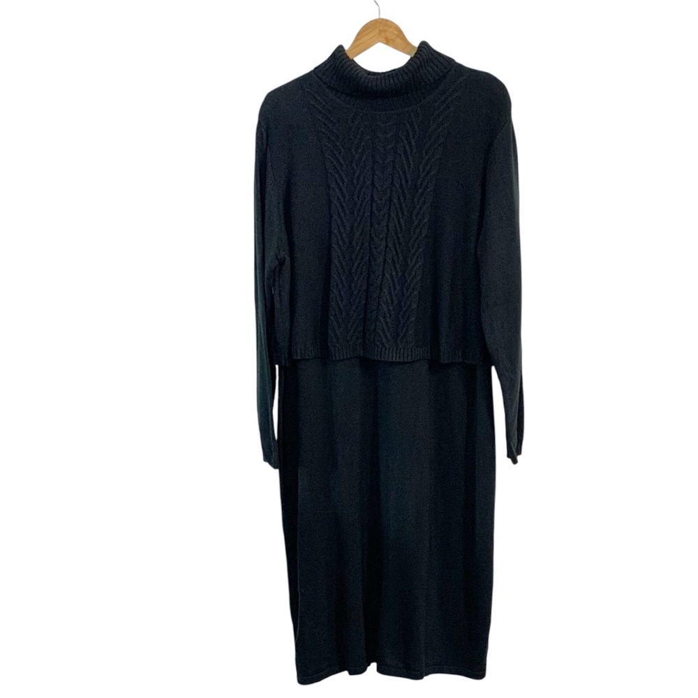 WOMAN WITHIN 2pc Cable Knit Sweater Maxi Dress Sz 26/28